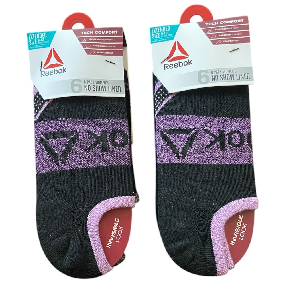 Reebok - Women's Tech Comfort No Show Liner Socks, 2 6-Packs (total of 12 pairs)